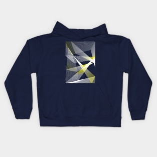 Geometric lineart abstract minimal Kids Hoodie